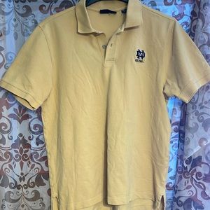 Men’s Gold Ashworth Notre Dame Irish Polo